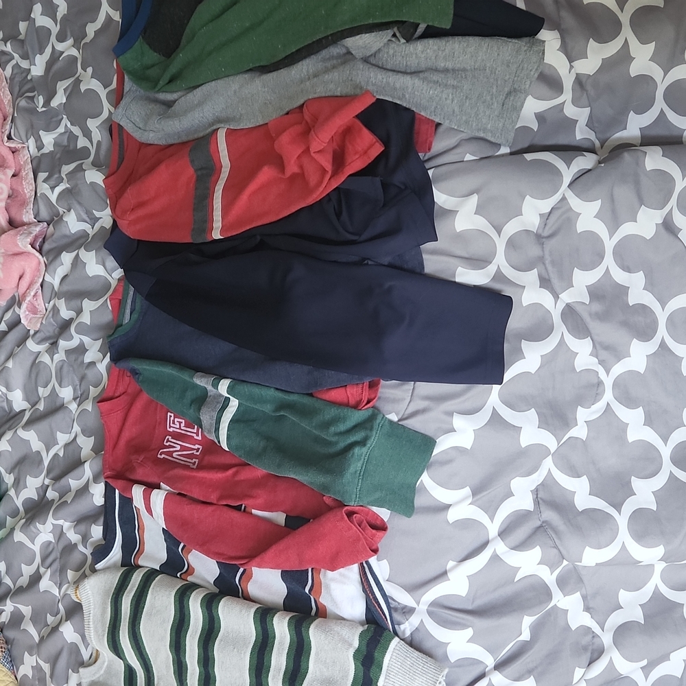 Bundle of 8 Boys Long Sleeved Shirts Size 12-14 and 14-16
